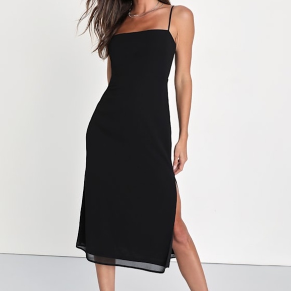 Lulus Dresses & Skirts - Lulus Sweetest Invite Black Sleeveless Midi Dress - Size S